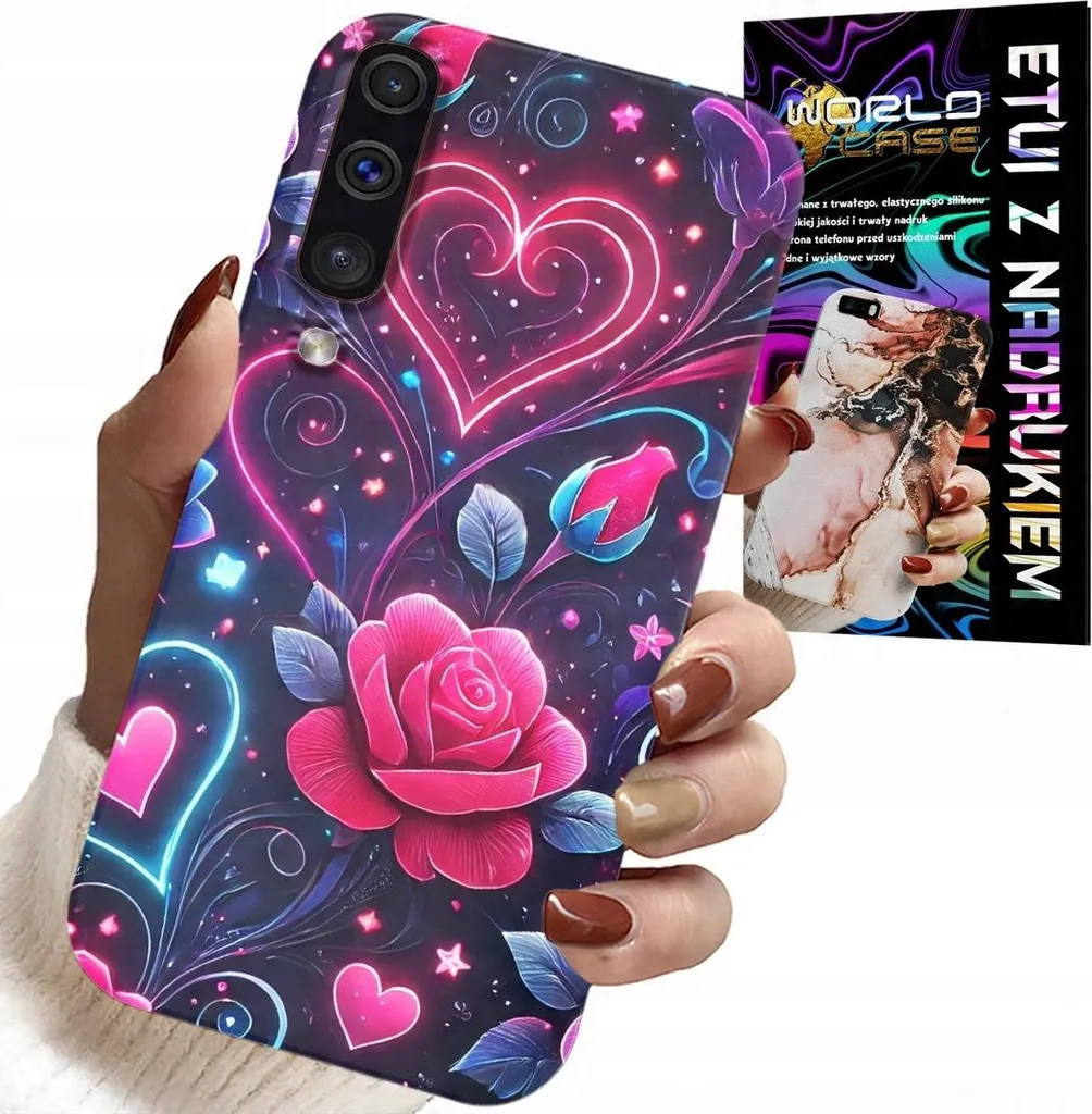 Set Custodia per Samsung A50 A30S Rosa Cuore + Salvaschermo Vetro