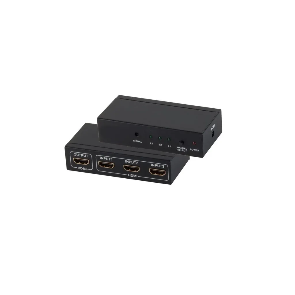 Switch HDMI 3 entrées vers 1 sortie 4K2K Boîtier Métallique Robuste - 2
