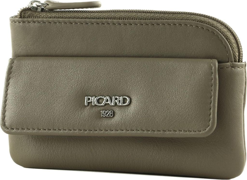 PICARD Leder Schlüsselmäppchen Bingo Key Case Gravel taupe