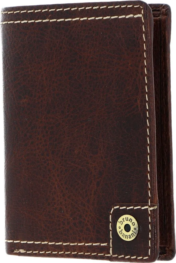 bruno banani Portafoglio Uomo Pelle Cognac - Wallet with Flap Marrone