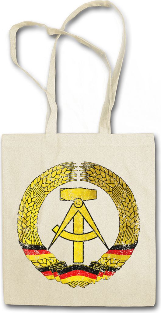 Urban Backwoods DDR Symbol, Stofftasche, Farbe: Beige