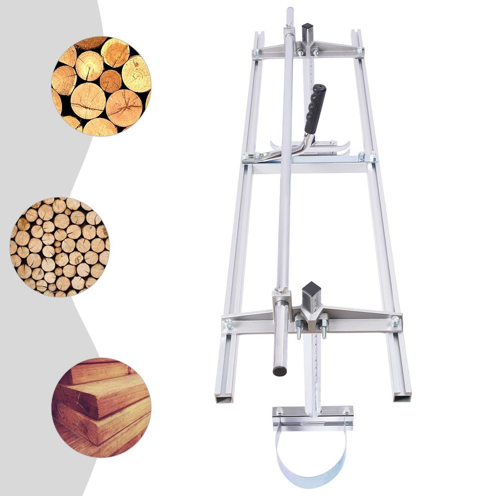 48 Zoll Kettensäge Sägehilfe Tragbare Kettensägenmühle Werkzeug Einstellbar Chain Saw Holz Motorsäge Motorkettensäg für Kettensäge mit Stab...