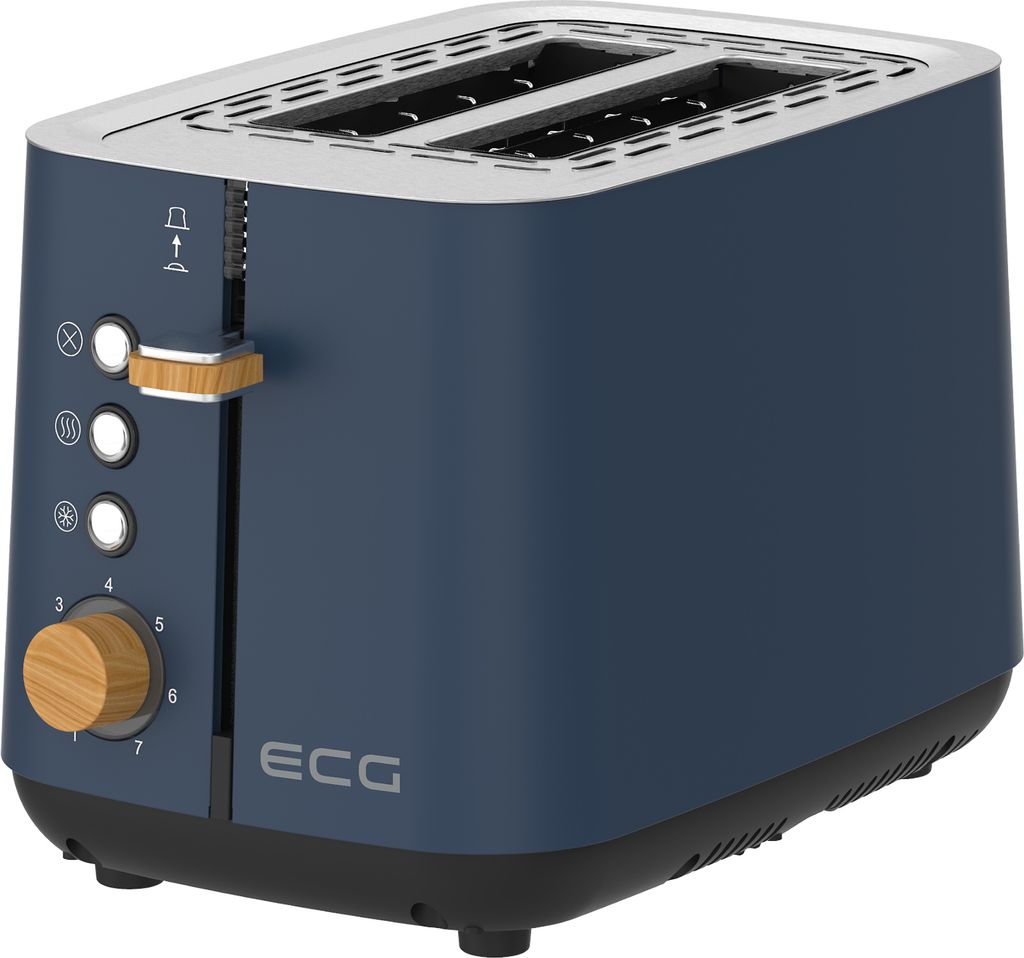 ECG ST 2768 Timber Petrol | Grille-pain | 2 compartiments Image du produit 