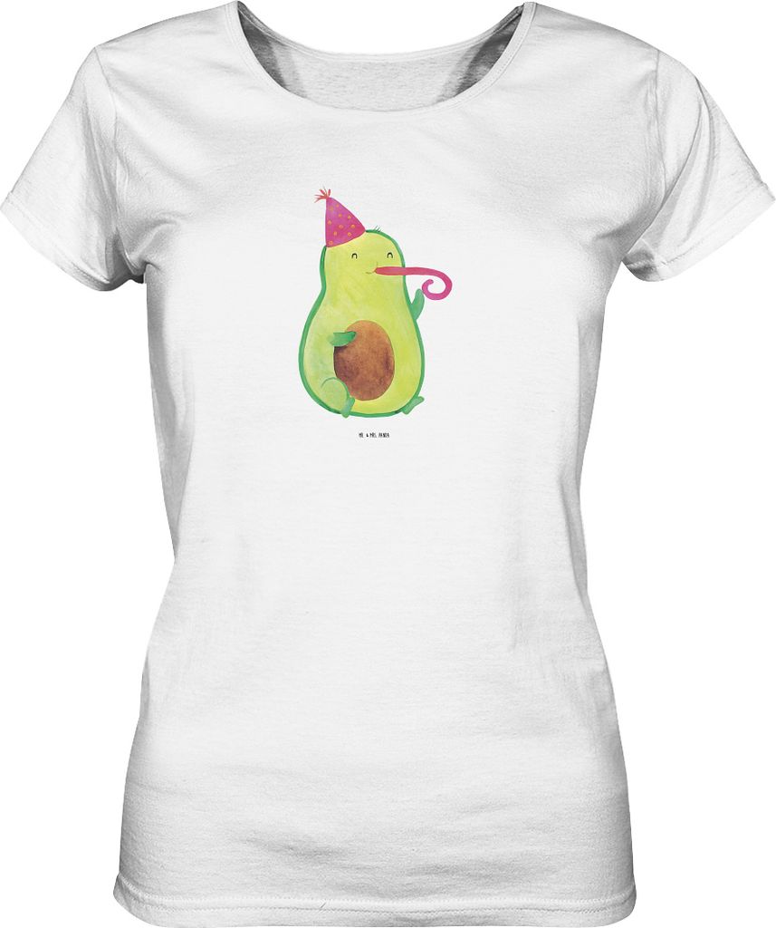 Mr. & Mrs. Panda Damenshirt Avocado Geburtstag Größe S - Weiß - Geschenk, Shirt Damen, T-Shirt, Sommershirt, Basic, Überraschung, Oberteil, Par...
