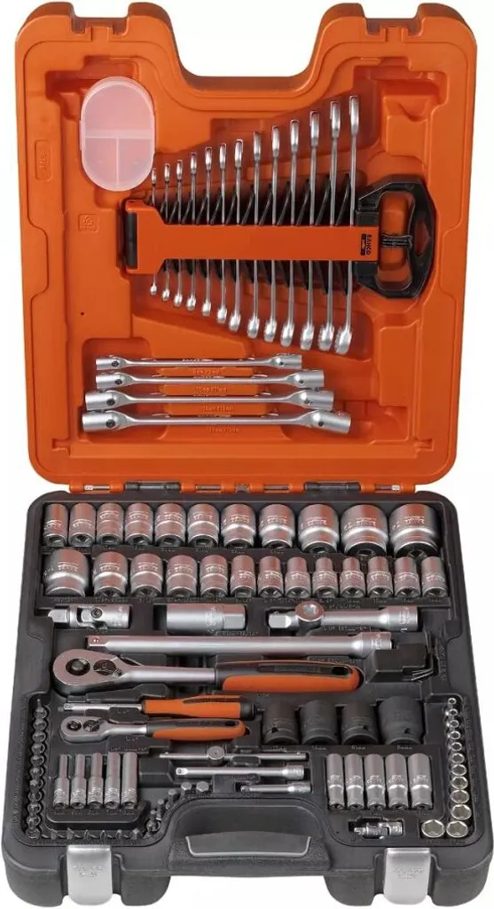 BAHCO S106 Jeu de douilles 1/4" et 1/2" - Coffret complet de 106 pièces