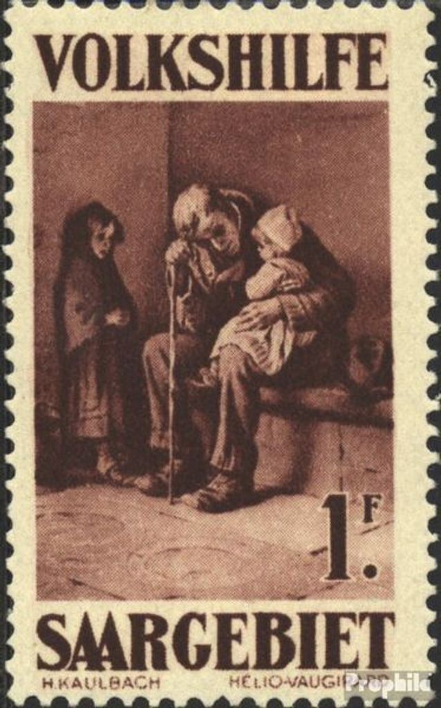 Briefmarken Saarland 1929 Mi 137 mit Falz Volkshilfe: Gemälde (II)