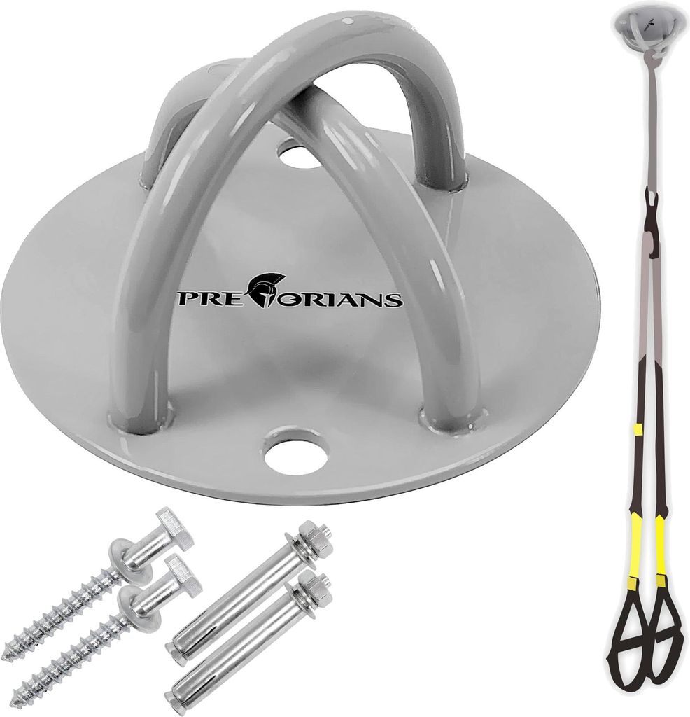 Montagehalter für Trainingsbänder, Deckenbefestigung, Wandanker, Stahl, 220 kg max. Belastung