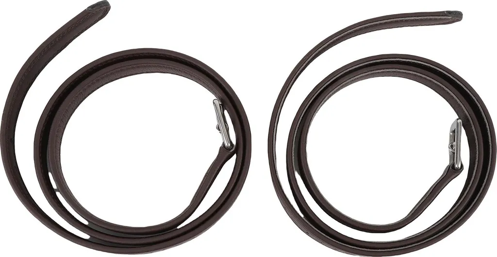 2 Étriers Humpel en Microfibre Brun Foncé avec Boucles Acier Inoxydable