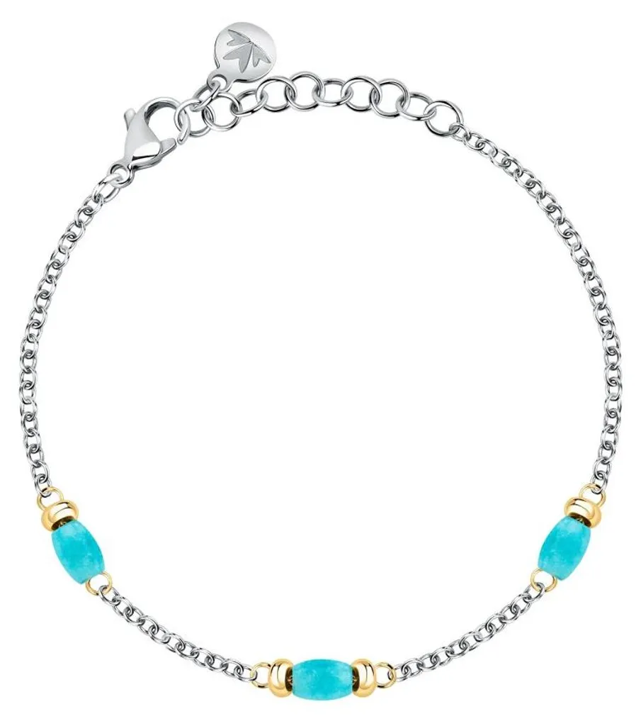 Bracelet en acier bicolore avec perles Colori SAXQ16 pour femme chic