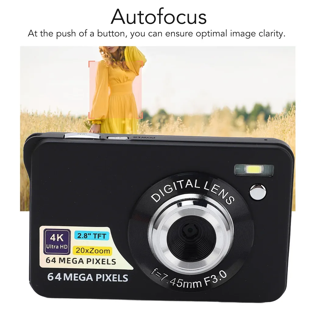 Appareil Photo 4K 64MP avec Écran 2,8 Pouces et Autofocus Rapide - 10