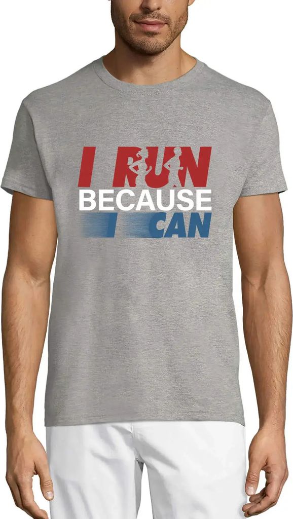 Herren Grafik T-Shirt Ich laufe weil ich es kann - Läufer – I Run Because I Can - Runner – Öko-Verantwortlich Vintage Jahrgang Kurzarm Lustig...