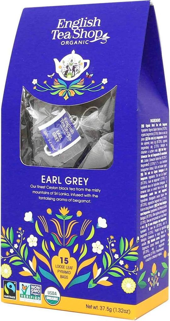 ETS - Earl Grey, BIO Fairtrade, 15 Pyramiden-Beutel in Papierbox