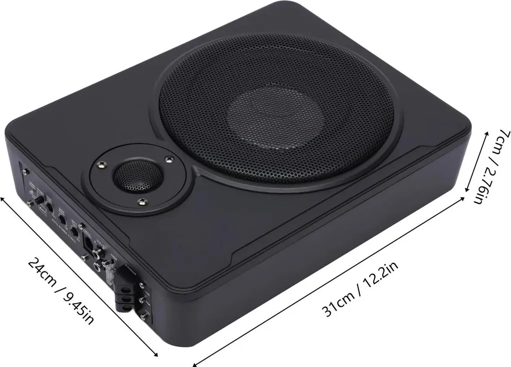 Subwoofer Attivo 600W Auto Slim 8" - Design Deep Sapphire in Metallo