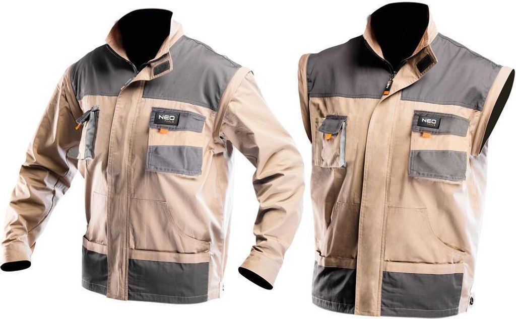 Profi-Arbeitsjacke 2 in 1 (Weste und Jacke) neo LD