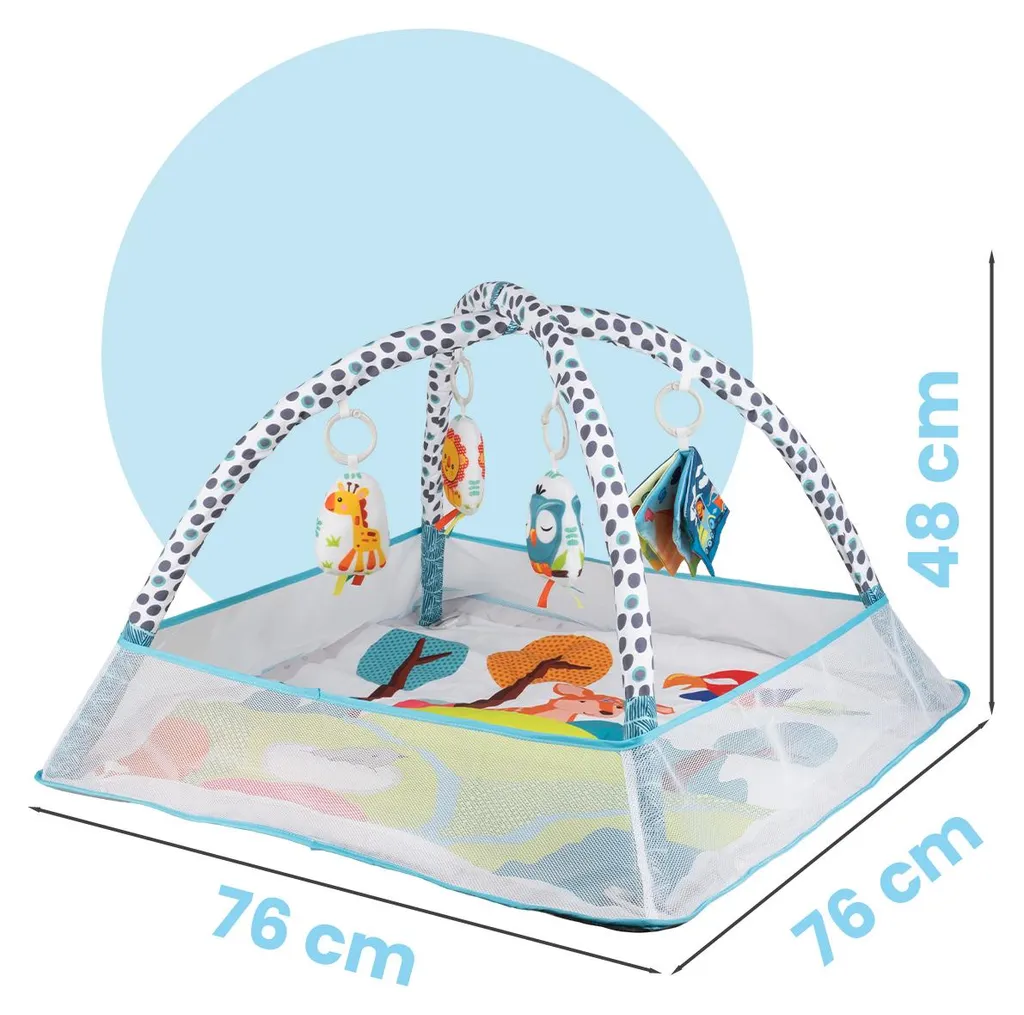 Aire de jeu Malplay pour nouveau-né avec arches d'activités 76cm - 2
