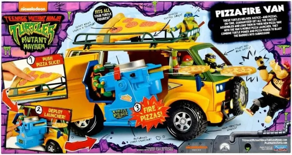 Fourgon Pizzafire Van Tortues Ninja 20 cm à propulsion de pizza interactive - 4