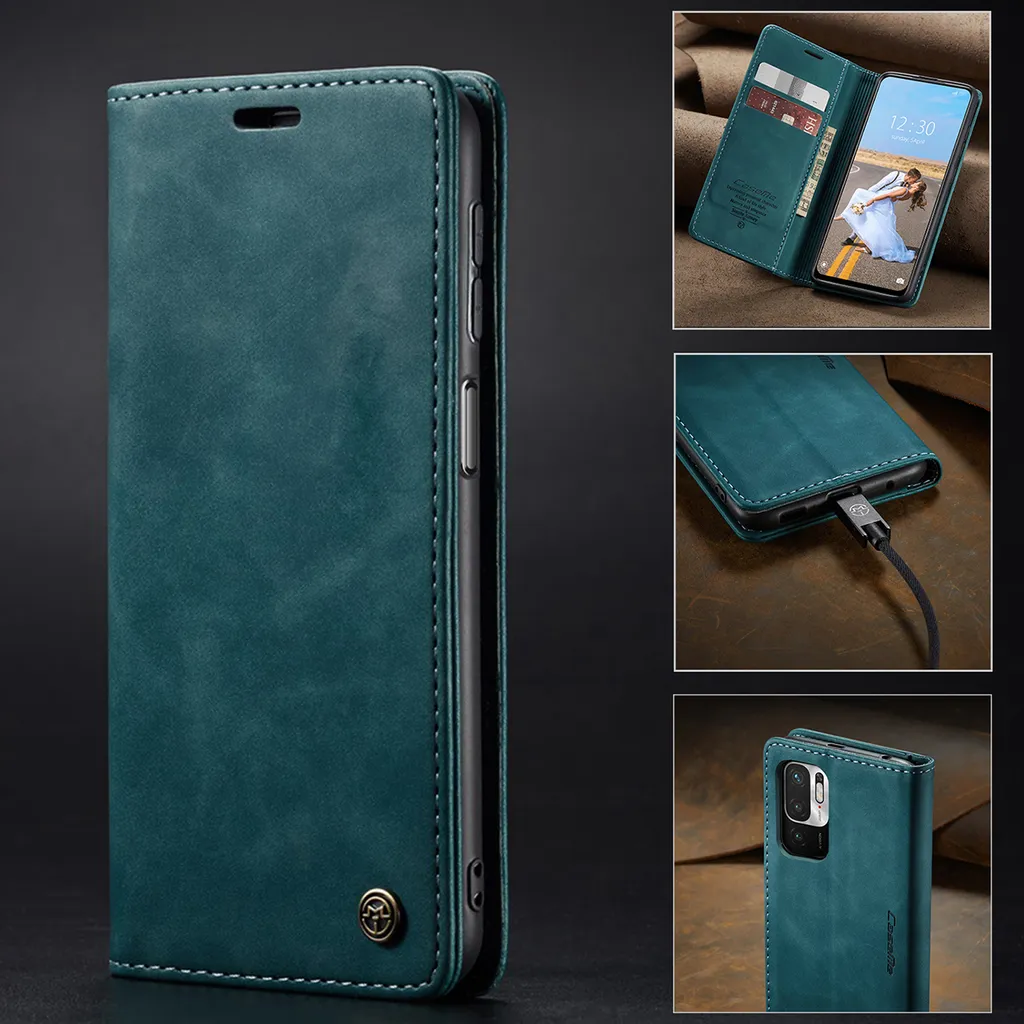 Custodia per Xiaomi Redmi Note 9 in pelle con funzione di supporto Rosa