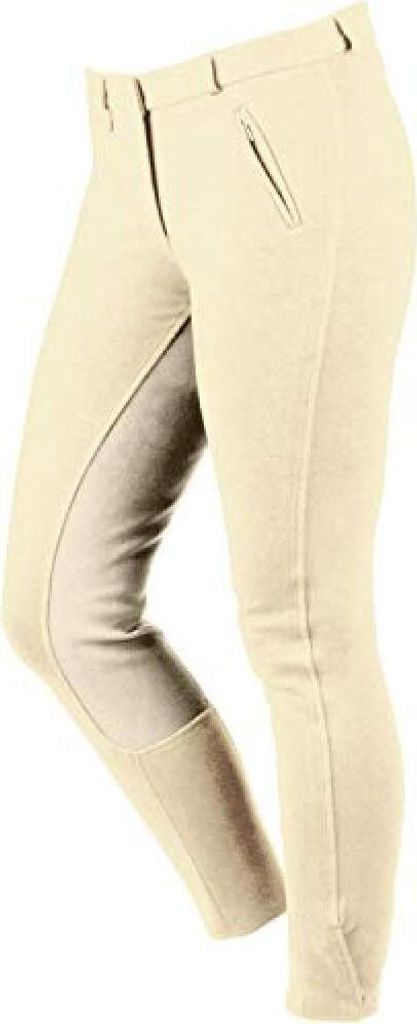 Dublin Damen Vollbesatzreithose Supa Slender Classic mit Klettverschluss WB1021 (42 DE) (Beige)