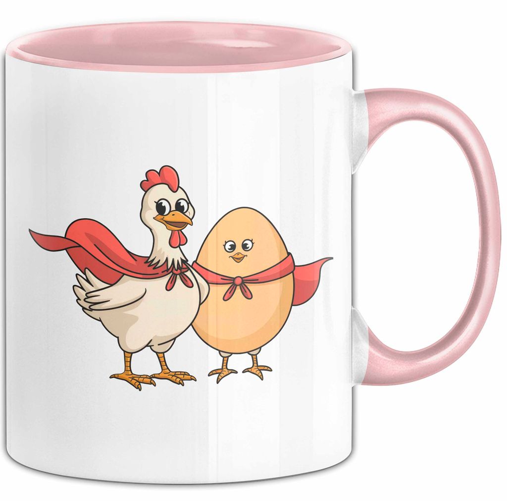 Hühnerbauer Tasse Geschenkidee Geflügel Enthusiast Geschenkidee Lustig (Rosa)