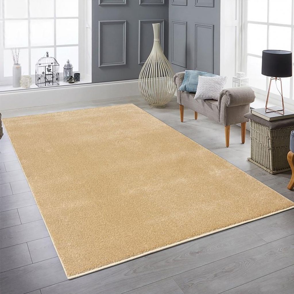 Tapis or uni chaud noble doux style maison Taille - 160 x Image du produit 