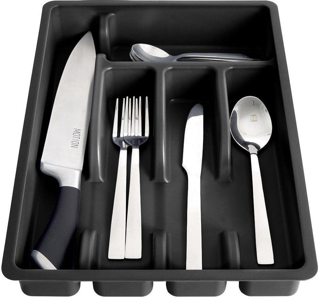 Range-couverts universel Range-tiroirs Noir Plastique 5 Image du produit 