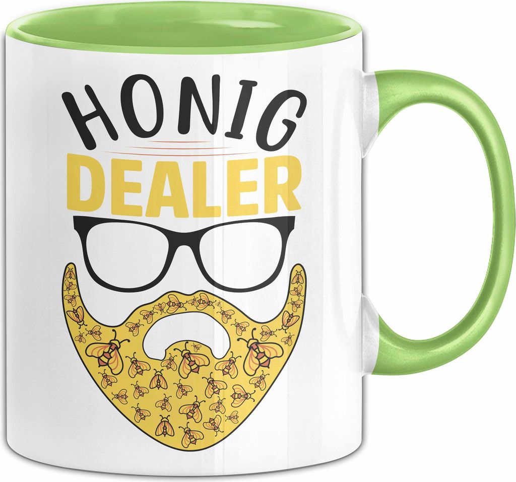 Imker Tasse Geschenk Bienen Honig Dealer Sonnenbrille Bienen-Liebhaber Imkerei (Grün)