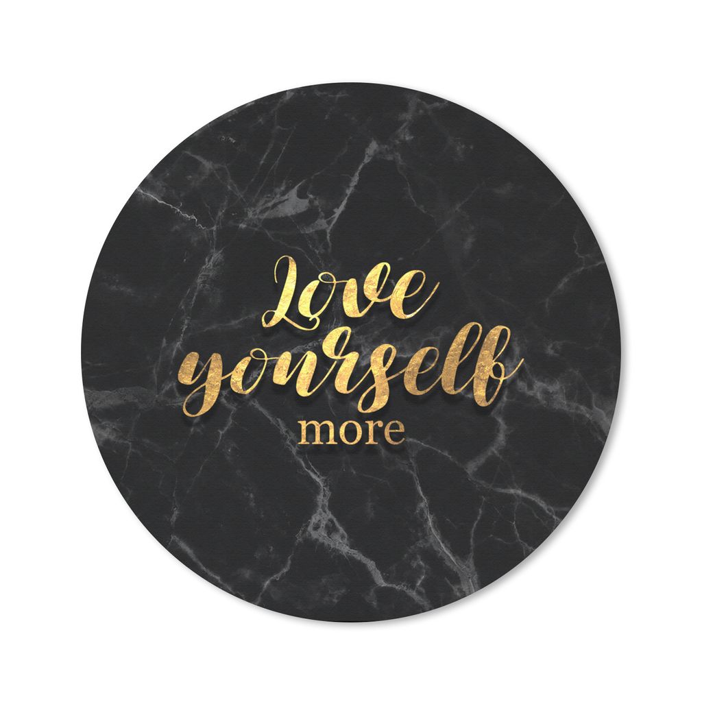 MuchoWow Mauspad Mousepad Zitate - Liebe - Gold - Marmor 40x40 cm - Mousepads - Maus Mat - Pad - Mausunterlage - Schreibtisch Accessoires