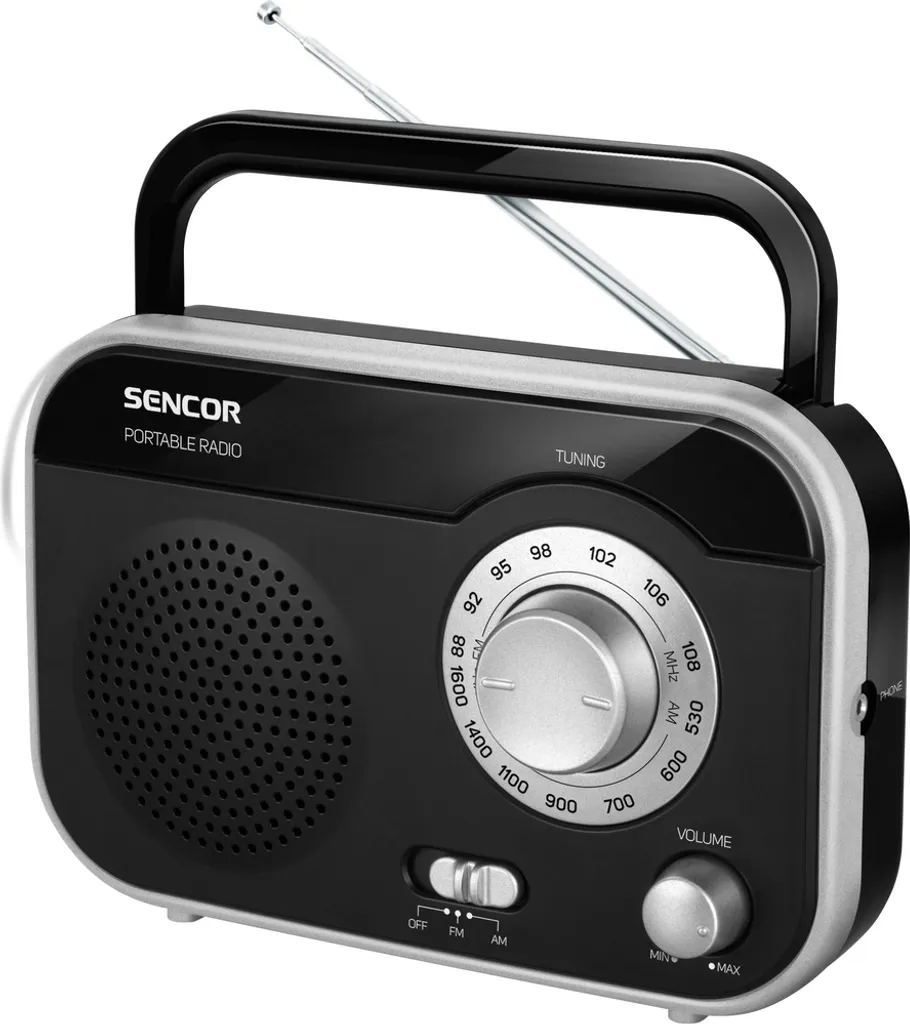 Radio Simple Sencor SRD 210 BS : Réception AM/FM Claire & Portable