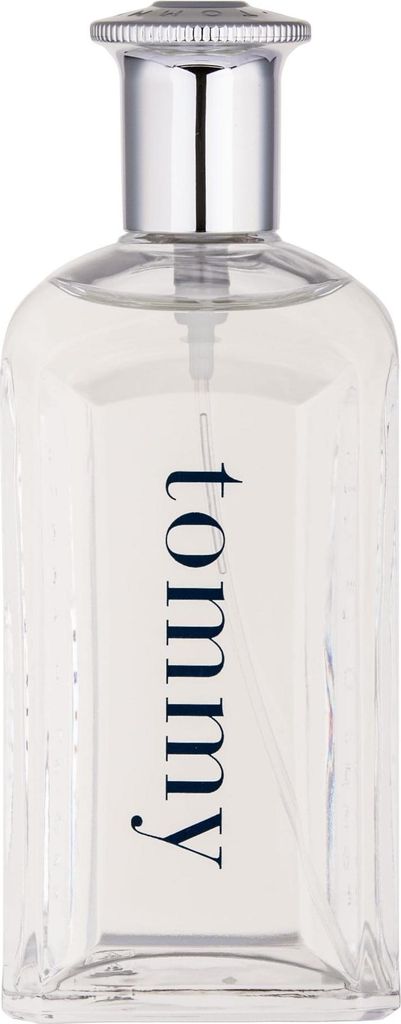 A clear, studio shot of a bottle of Tommy Hilfiger Tommy Eau de Toilette.