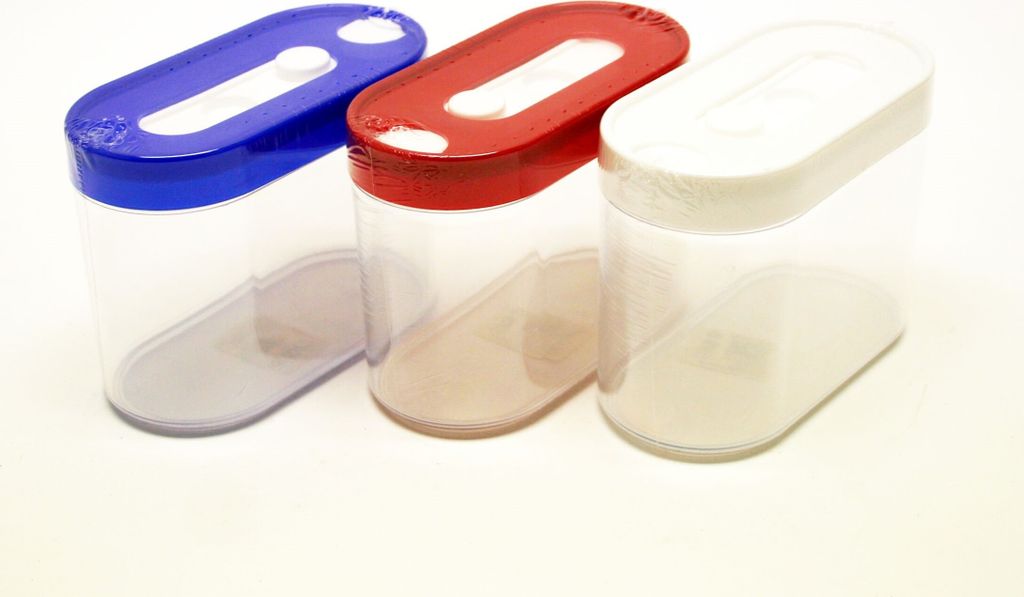 Schüttdose 0,5 Liter  klarsíchtig stapelbar diverse Farben Produktbild 