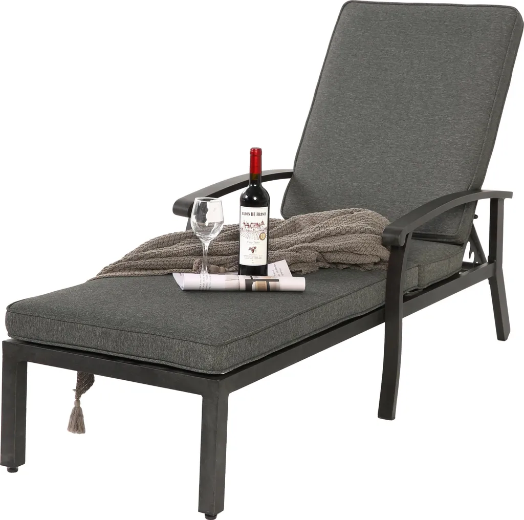 Chaise longue anti-rouille et coussin imperméable pour confort durable - 9