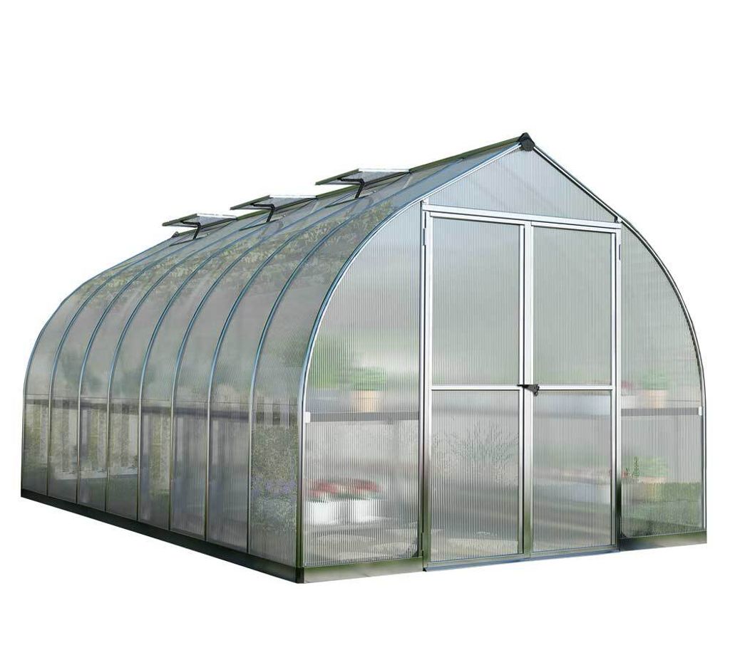 A greenhouse on a white background.