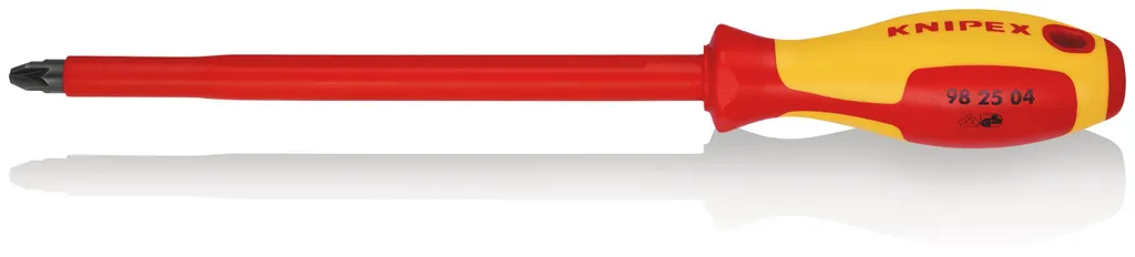 Tournevis cruciforme Knipex Pozidriv PZ4 200mm isolé 1000V - 98 25 04