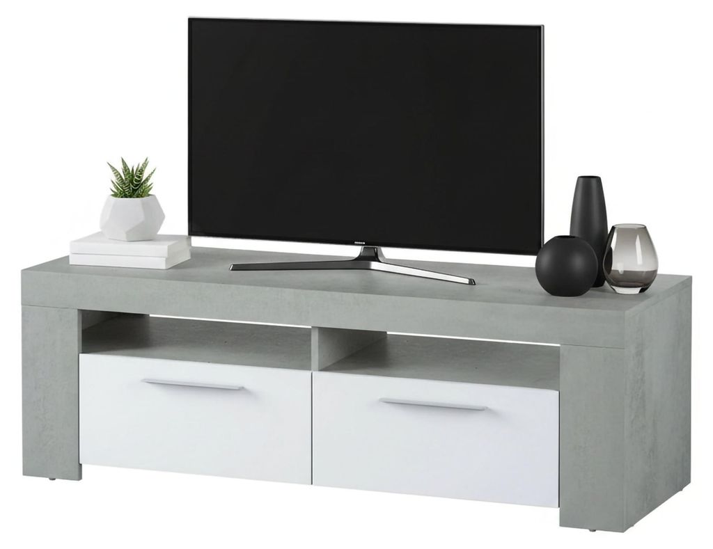 TV-Möbel mit 2 Türen und 2 Nischen B120 cm Produktbild 