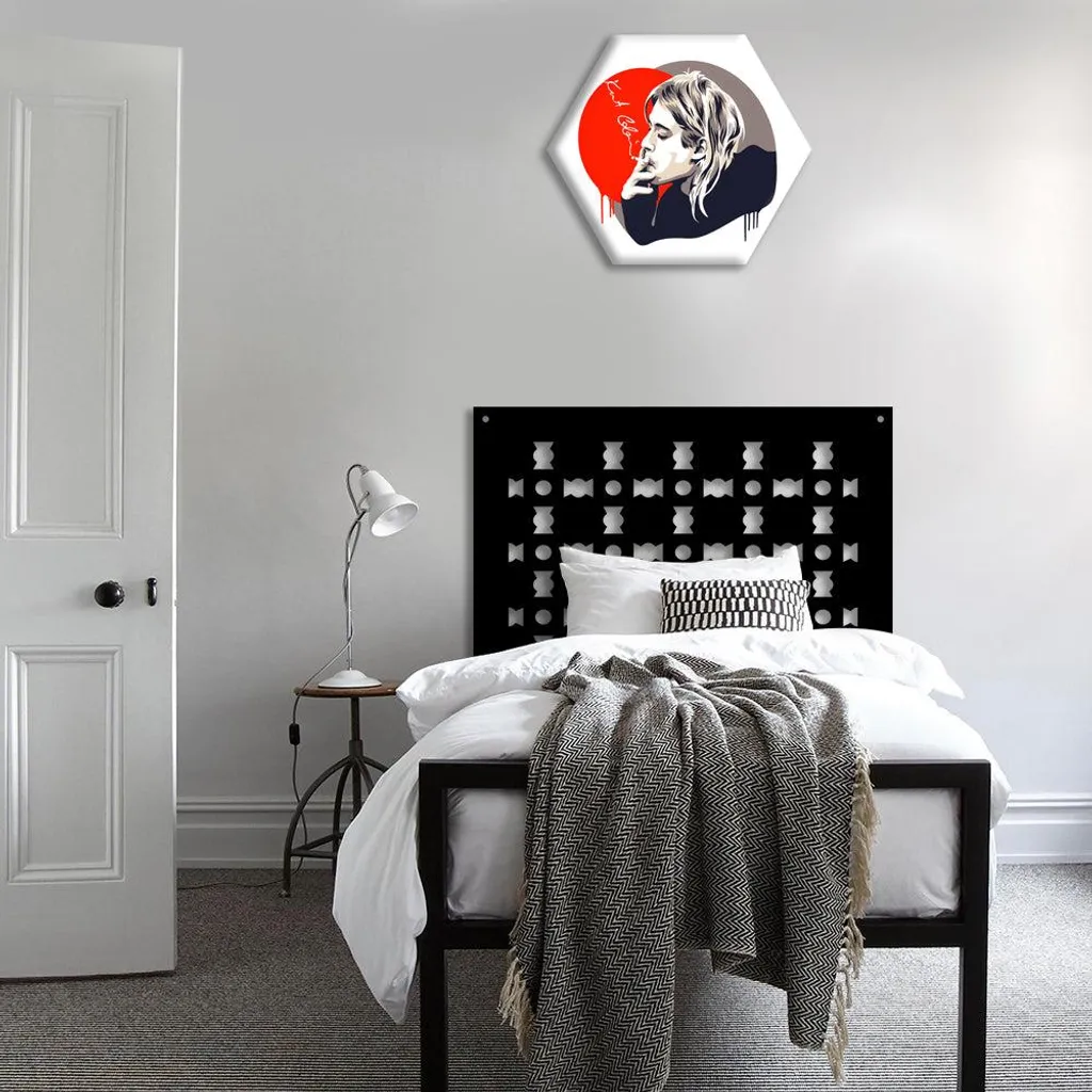 Decorazione Parete Moderna BISCUIT - Pannello PVC Nero Traforato 48x48