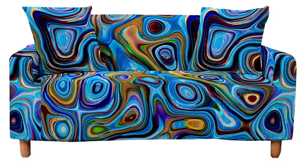 Elastische Sofaüberwürfe für 1 bis 4-Sitzer, 3D-Muster Sofabezug, Stretch Schonbezug, universelle Sofahusse für Armlehnen, Polyester Couchbezug...
