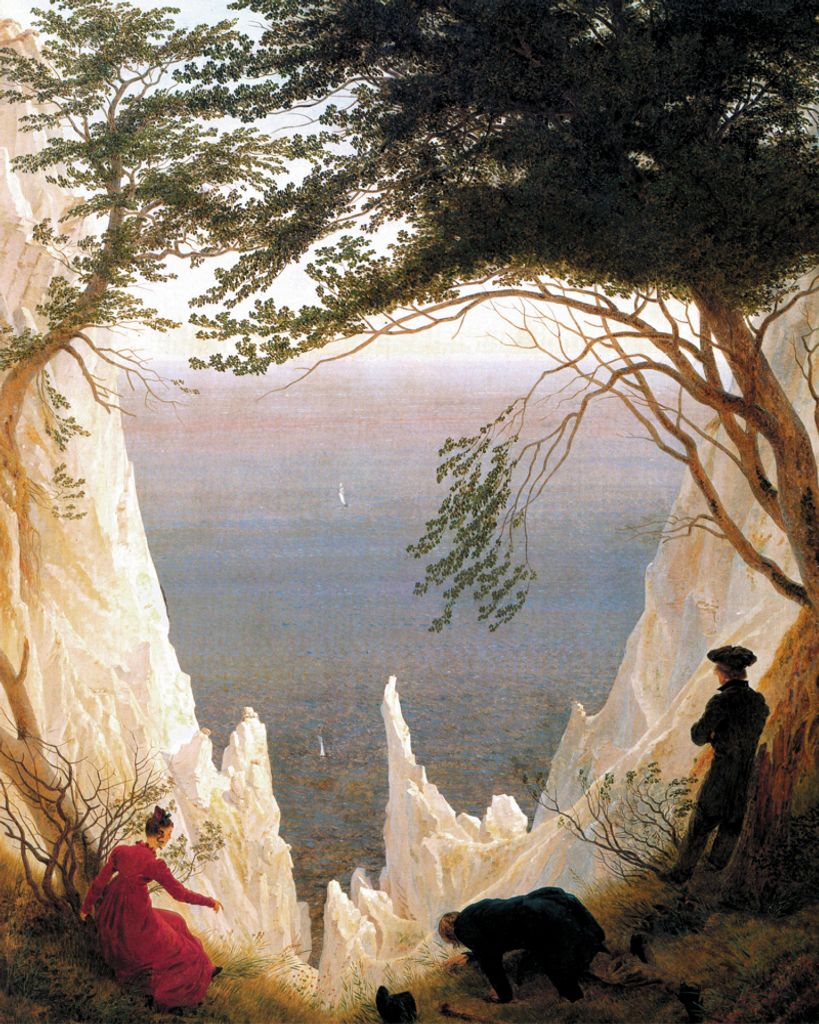 Caspar David Friedrich Kunstdruck Bild - Die Kreidefelsen Auf Rügen, 1818 (50 x 40 cm)