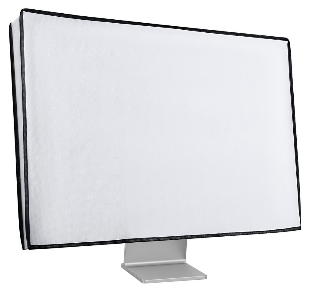 kwmobile Schutzhülle kompatibel mit 24-26" Monitor - Hülle PC Bildschirm - Computer Cover Case - Weiß