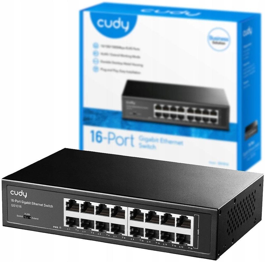 Cudy 16-Port Gigabit Easy-Managed Switch, GS1016E 1.0, Zdjęcie produktu 