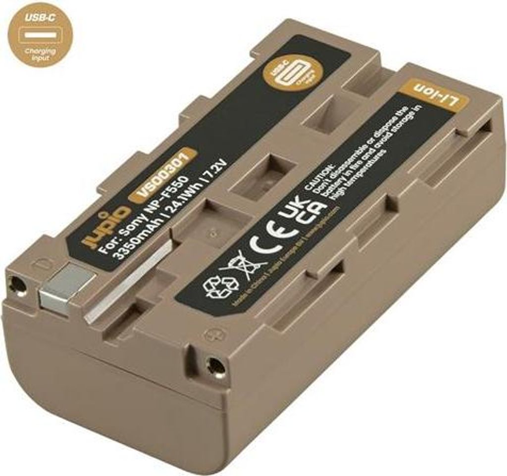 Jupio NP-F550 *ULTRA C* 3350mAh Akku mit USB-C Ladeeingang