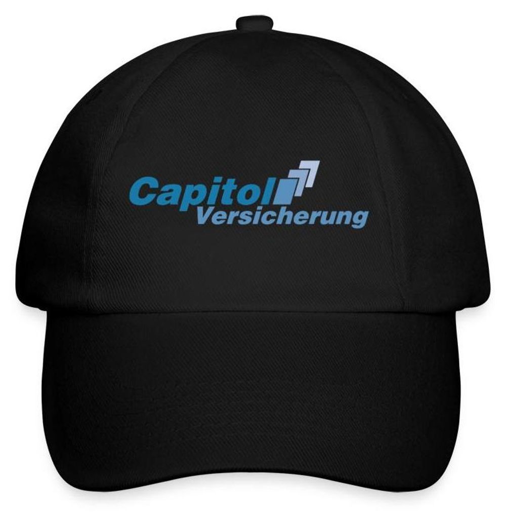 Spreadshirt Stromberg Logo Capitol Versicherung Baseballkappe, One size, Schwarz/Schwarz