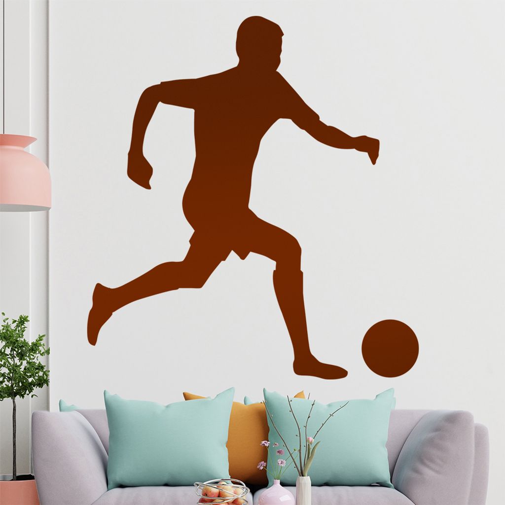 hauptsachebeklebt KIWISTAR Fussballspieler Silhouette Wandtattoo in 6 Größen - Wandaufkleber Wall Sticker - Dekoration, Küche, Wohnzimmer, Schla...