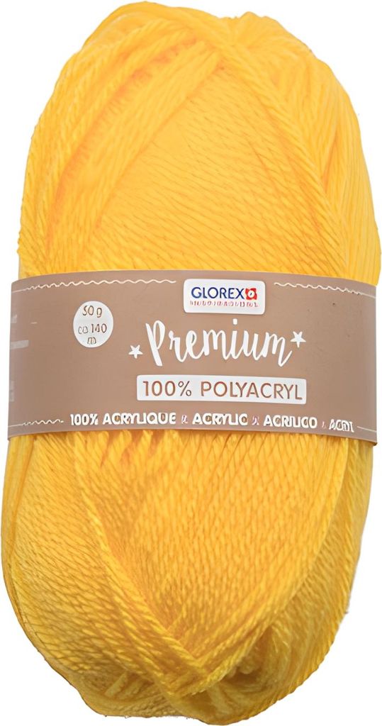 Glorex 5 1001 01 - Premium Wolle aus 100 %.Polyacryl, leicht zu verarbeiten, vielseitig einsetzbar, wärmend, weich, nicht kratzend, 50 g, ca. 140 ...