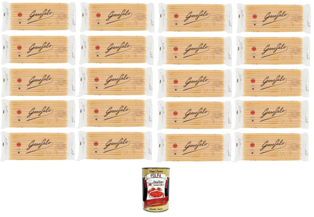 Garofalo Ziti Alla Napoletana N°4-15 Nudeln aus Hartweizengrieß Gragnano IGP 20x500gr+ Italian Gourmet polpa 400g
