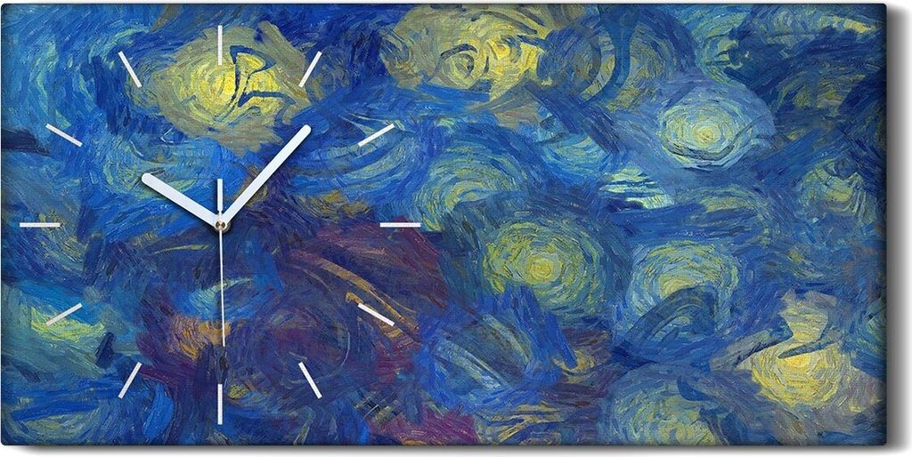 Wandbild Leinwand Bilder mit Uhr Geräuschlos 60x30 Malerei Abstrakte Kunst - weiße Hände