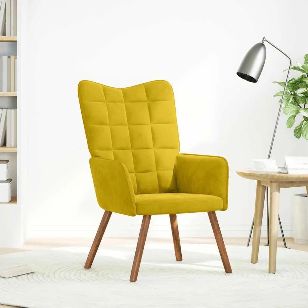 Poltrona Relax vidaXL Velluto Giallo | Specifiche e Comfort Ergonomico