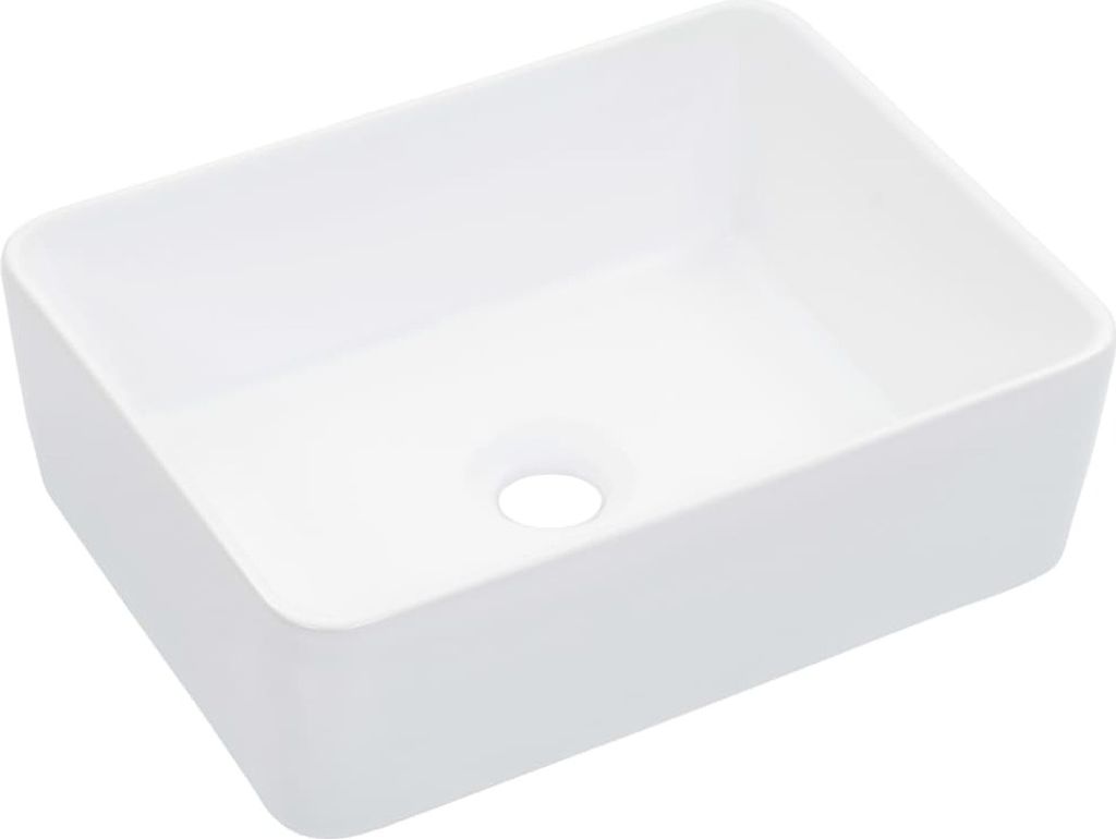 vidaXL Lavabo 40 x 30 x 13 cm céramique blanche Image du produit 