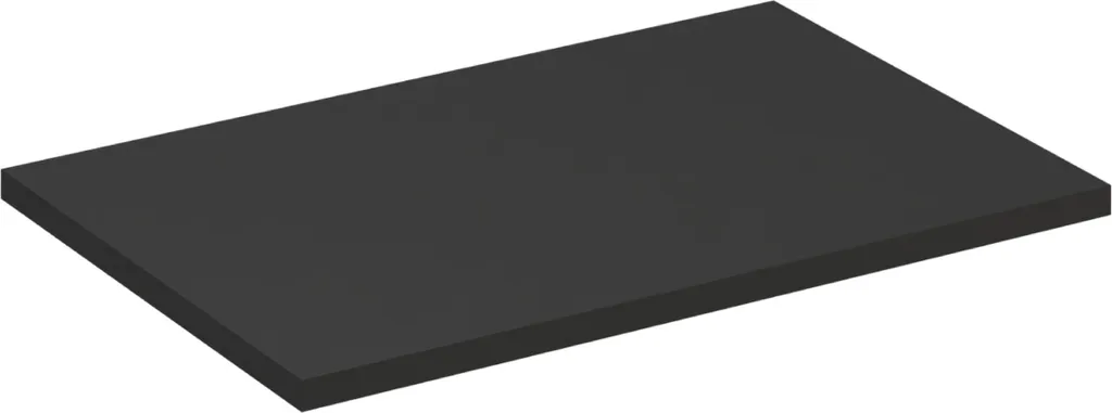Plan de travail salle de bain 80 cm noir mat haute densité série Onyx