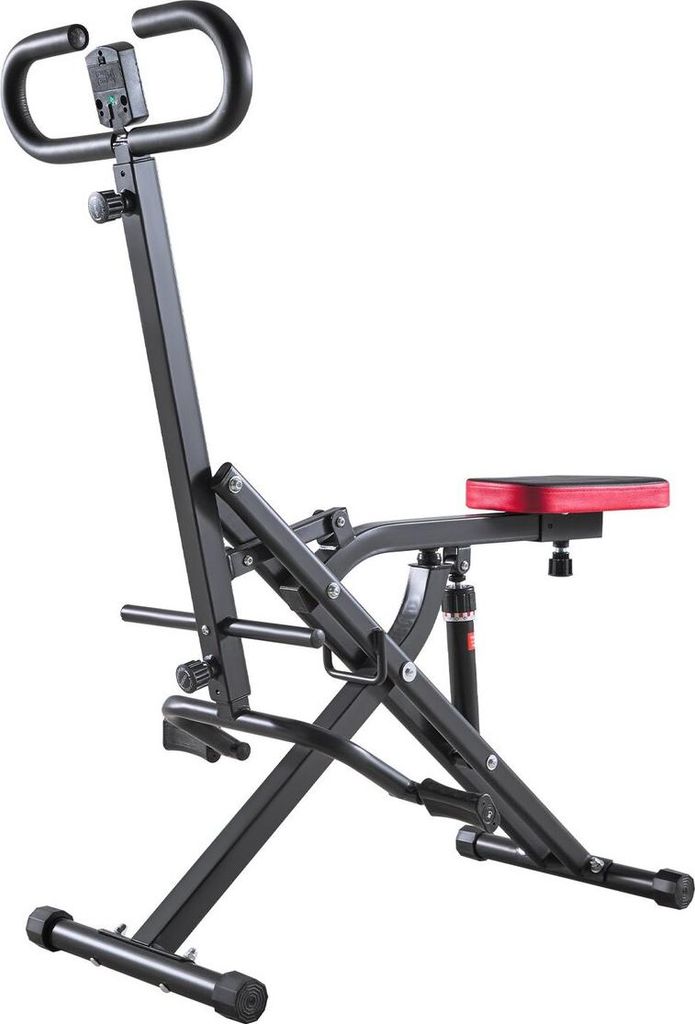 Squat Machine, Deep Squat Rowing Machine for Home, Easy Setup & Foldable Exercise Equipment, Glute Trainer Machine with 12-Gear Adjustable Resistan...