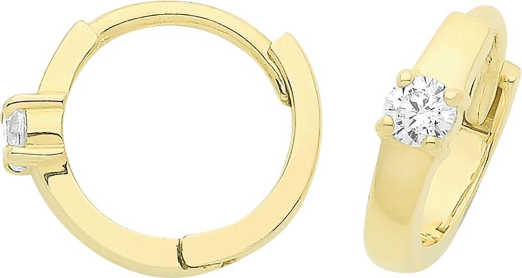 Edle 9 Karat (375) Gold Damen - Ohrklemme mit Zirkonia - 10mm*3mm; TRS36307
